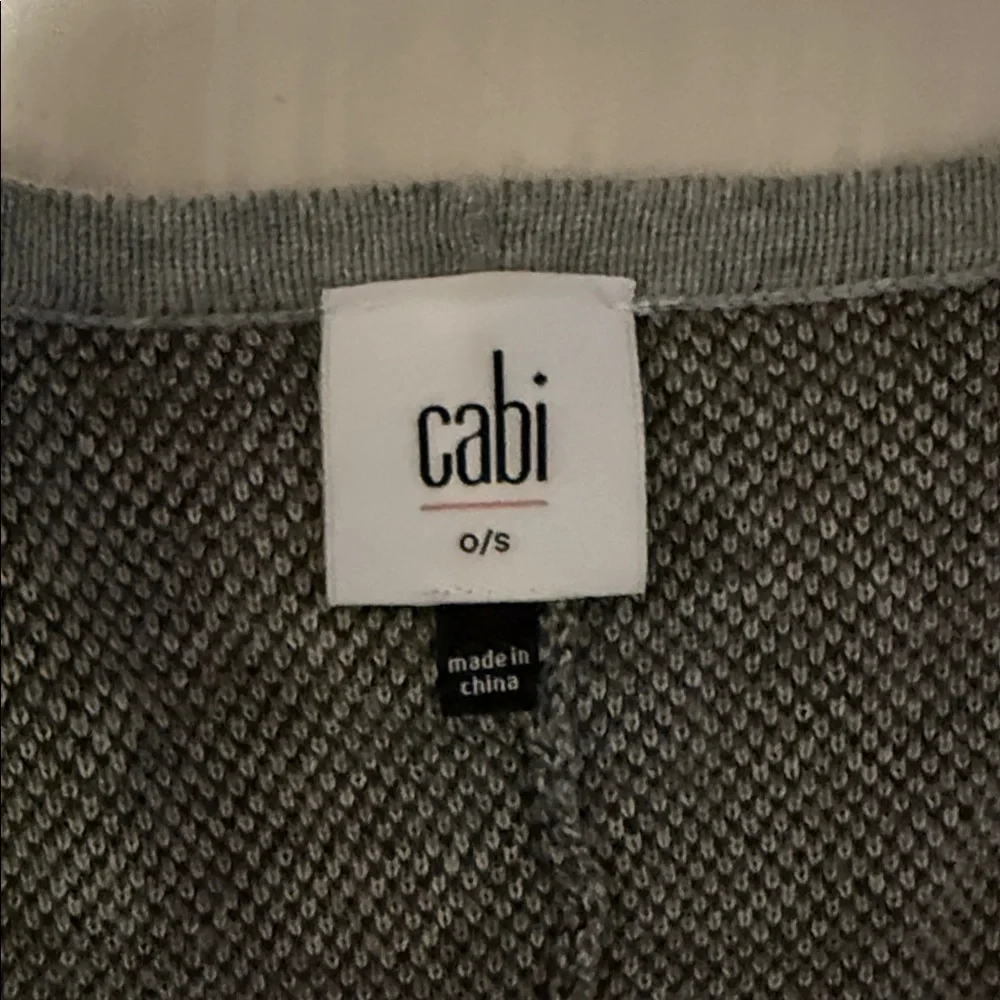 Cabi Gray Leopard Print Open Front Poncho O/S - Picture 5 of 8